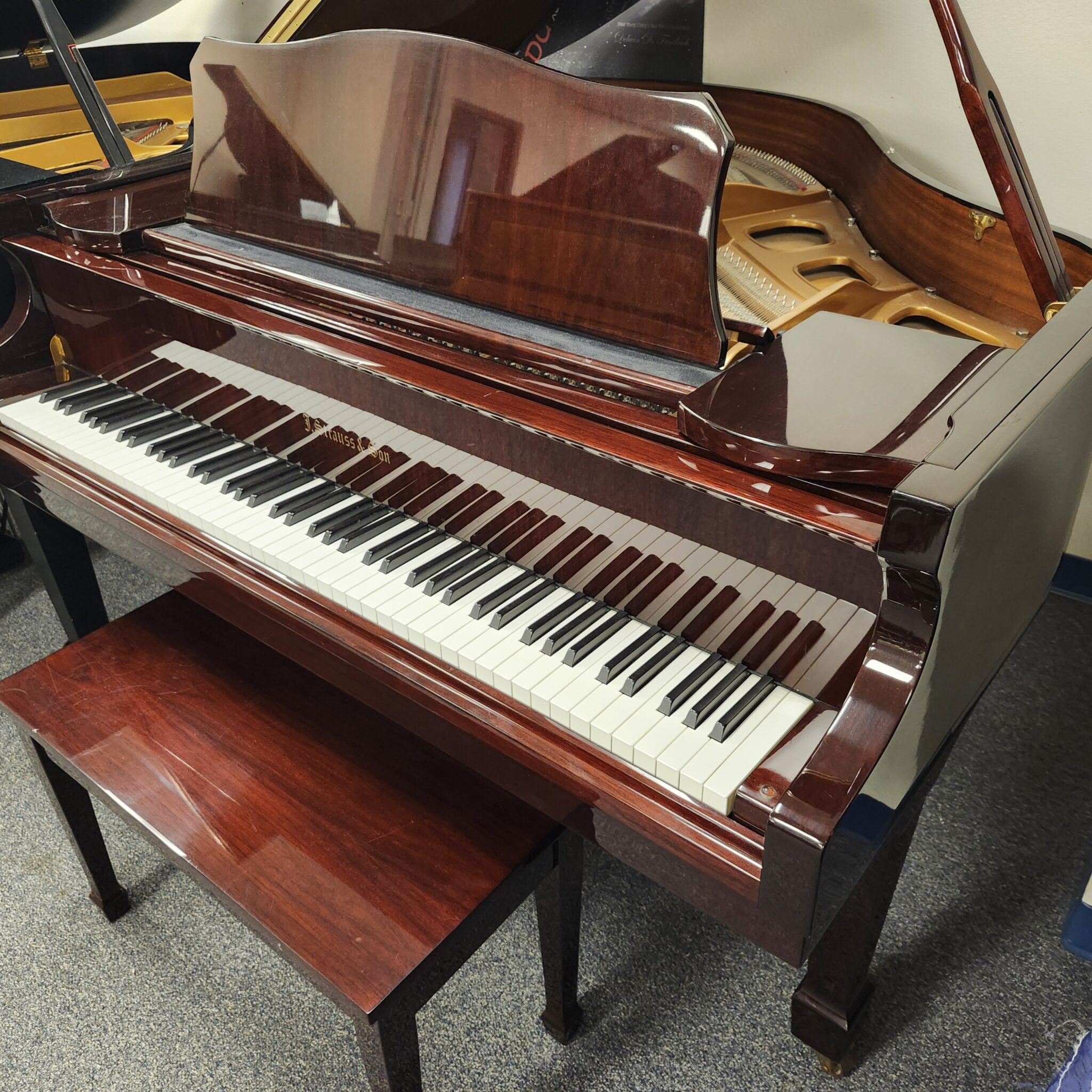J Strauss Mahogany Baby Grand 2